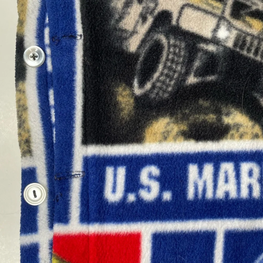 USMC Marine Corps Fleece Pillowcase Marines Flag Military Tank Standard Pillow